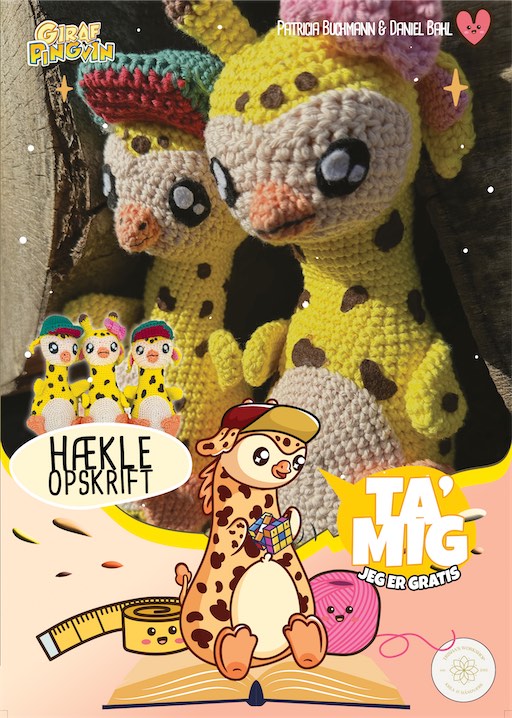 Hækleopskrift girafpingvin cute