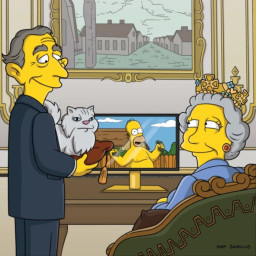 🦒️🐧️ Dronning Elizabeth II (Queen Elizabeth II) fra en Simpsons-episode