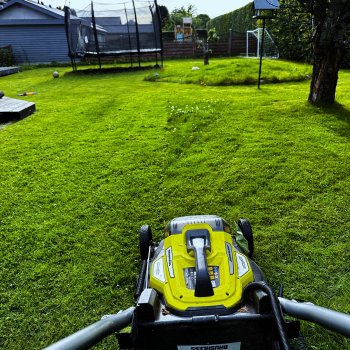 Photo by girafpingvin (Daniel Bahl)🦒️🐧️ on June 20, 2024. May be an image of lawnmower, blower, generator and grass.