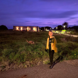 Photo by girafpingvin (Daniel Bahl)🦒️🐧️ in Silkeborg, Denmark. May be an image of 1 person, duffle coat, twilight and outdoors.